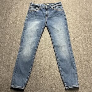 Mavi Jeans Adriana Women's Size 27X26 Mid Rise Super Skinny Stretch Rhinestones